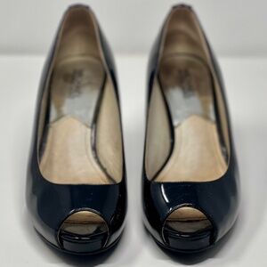 Michael Kors Peep Toe Patent Leather Pumps
